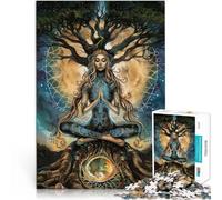 Puzzle per adulti 1000 pezzi Meditazione dell'Albero della Vita Fatto di carta，per 14+ Giocare con i giocattoli offerte come regali per tutta la famiglia。misurare：26x38cm/10.24 x 14.96pollice