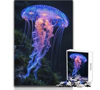 Puzzle per adulti 1000 pezzi Medusa luminosa Grazia Rilassante e pacifico Tempo libero Taglio netto e preciso Dimensioni giocattolo 38x52cm