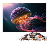 Puzzle per adulti 1000 pezzi Meduse del fondale marino Decorazione per la casa Puzzle Regali di Natale (dimensioni 75x50 cm)
