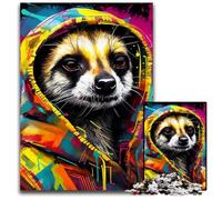 Puzzle per adulti 1000 pezzi Meerkat Graffiti Puzzle impossibili per adulti Ideale per divertimento in famiglia, relax e regali per le feste 50x75CM/19,68x29,52 pollici
