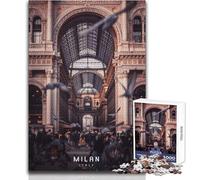 Puzzle per adulti 1000 pezzi Milano Giochi rilassanti Vacanza a casa Uccidere il tempo Regali di Babbo Natale segreto Dimensioni 38x52cm