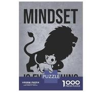 Puzzle Per Adulti 1000 Pezzi Mindset Is Everything Lion Cat - Gym, Hustle, Success, Motivational Puzzle Per Adulti Giocattoli Fai Da Te Analisi E Logica Regali Per Amici E Familiari 38x26cm/1000pcs