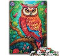Puzzle per adulti 1000 pezzi Misterioso gufo giocattoli giochi educativi antistress adatti per la decorazione della scrivania 26x38cm