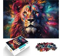 Puzzle per adulti 1000 pezzi misterioso leone spaziale divertente puzzle per tutta la famiglia 26 x 38 cm antistress vacanza a casa passatempo per 14 anni