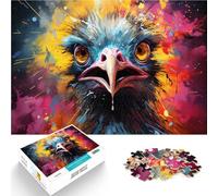 Puzzle per adulti 1000 Pezzi Misterioso struzzo colorato Difficile e sfida Segreto Babbo Natale Regali 50 x 74,9 cm Adatto per e adolescenti 14+