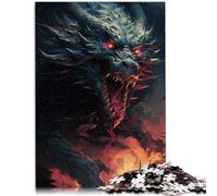 Puzzle per adulti 1000 pezzi mitico drago sofisticato gioco con parti completamente a forma di casuale 26 x 38 cm