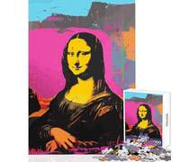 Puzzle per adulti 1000 pezzi Mona Lisa Andy Warhol Art Giocattoli antistress Ottimi regali e giocattoli Gioco pratico con pezzi completamente interconnessi di forma casuale Dimensioni 38x52cm