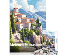 Puzzle per adulti 1000 pezzi monasteri di Meteora Grecia decorazioni per la casa giocattoli regali di compleanno gioco rompicapo allena il cervello e le mani dimensioni 50x75cm