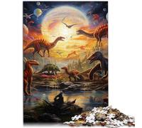 Puzzle per adulti, 1000 pezzi, mondo dei dinosauri, difficile, 50 x 75 cm, idee regalo di compleanno uniche per adolescenti dai 14 anni in su
