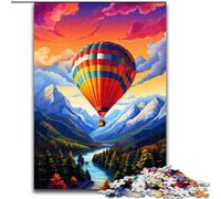 Puzzle per adulti 1000 pezzi Mongolfiera con montagne Puzzle in legno, perfetti per adolescenti e collezionisti, ideale come decorazione per la casa e regalo da viaggio 1000 pezzi(50x75cm)