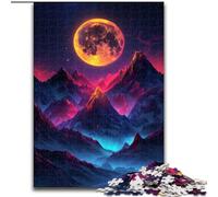 Puzzle per adulti 1000 pezzi Montagne colorate di notte Puzzle in legno, perfetti per adolescenti e collezionisti, ideale come decorazione per la casa e regalo da viaggio 1000 pezzi(50x75cm)