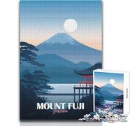 Puzzle per adulti 1000 pezzi Monte Fuji Giappone Poster Gioco impossibile Taglio di precisione Regali di Babbo Natale segreto Dimensioni 50x75cm