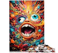 Puzzle per adulti 1000 pezzi Mostri colorati bizzarri Giocattolo educativo di apprendimento Migliora la memoria per adolescenti dai 14 anni e oltre 26x38cm