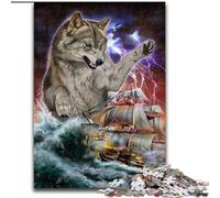 Puzzle per adulti 1000 pezzi Mostro Titano Lupo Kraken Puzzle impossibili per adulti Gioco per adulti Regalo Gioco interattivo per famiglie Sfida mentale Regalo Dimensioni 38x26cm
