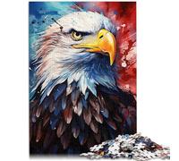 Puzzle per adulti, 1000 pezzi, motivo: aquila americana, puzzle difficile, 50 x 75 cm, regalo di compleanno, arte da parete per adolescenti dai 14 anni in su