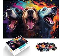 Puzzle per adulti, 1000 pezzi, motivo: cane animale, il puzzle antistress Staycation, passatempo per adolescenti dai 14 anni in su, 50 x 75 cm
