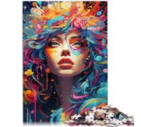 Puzzle per adulti, 1000 pezzi, motivo: dea dei fiori, per tutta la famiglia, per adolescenti dai 14 anni, 26 x 38 cm