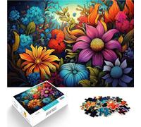 Puzzle per adulti, 1000 pezzi, motivo: fiori selvatici della giungla, per attività familiare, analisi e logica per adolescenti dai 14 anni in su, 26 x 38 cm