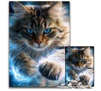 Puzzle per adulti 1000 pezzi, motivo: gatto fantasy, antistress, per ammazzare il tempo in casa, un'opera d'arte per bambini dai 14 anni in su, 50x75cm