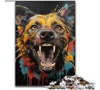 Puzzle per adulti 1000 pezzi, motivo: iena africana, puzzle per adulti da 1000 pezzi per adolescenti, giochi educativi per la famiglia, regalo per la decorazione della casa (dimensioni 26x38cm)
