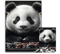 Puzzle per adulti 1000 pezzi, motivo: panda artistico, antistress, ideale per trascorrere il tempo in casa, un'opera d'arte per bambini dai 14 anni in su, 50x75cm