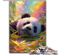 Puzzle per adulti, 1000 pezzi, motivo panda nella foresta di bambù, puzzle per adulti, 1000 pezzi, divertente lavoretto per tutta la famiglia, perfetto per compleanni e feste (dimensioni 50x75cm)