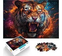 Puzzle per adulti, 1000 pezzi, motivo tigre, aiuta il cervello ad allenare i giocattoli avvincenti e promuovere la pazienza per adolescenti dai 14 anni in su, 50 x 75 cm