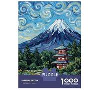 Puzzle Per Adulti 1000 Pezzi Mount Fuji And Pagoda Painting Puzzle Rompicapo Gioco Difficile Regali Difficili Per Amici E Familiari 70x50cm/1000pcs