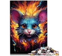 Puzzle per adulti, 1000 pezzi, mouse colorato, divertente per tutta la famiglia, sfida l'intelligenza cerebrale, giocattolo coinvolgente, adolescente dai 14 anni, 26 x 38 cm