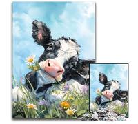 Puzzle per adulti 1000 pezzi Mucche sul pascolo Puzzle in legno Ideale per divertimento in famiglia, relax e regali per le feste 50X75CM