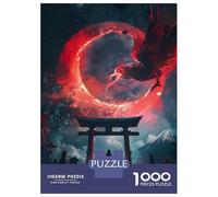 Puzzle Per Adulti 1000 Pezzi Mystical Black Eagle Torii Puzzle Per Adulti Giochi Rilassanti Vacanza A Casa Passatempo Per Compleanno, Natale 70x50cm/1000pcs