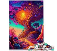 Puzzle per adulti 1000 pezzi Natura psichedelica Gioco Giocattoli per la Famiglia Regalo di Arte Regalo per Adolescente di 14 Anni e oltre 26x38cm