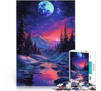 Puzzle per adulti, 1000 pezzi, naturale al neon, divertimento per tutta la famiglia, sfida per l'intelligenza del cervello, giocattolo avvincente, 26 x 38 cm