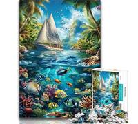 Puzzle per adulti 1000 pezzi Nave che naviga sull'oceano Puzzle da 1000 pezzi giochi di attività per famiglie stimolanti Giocattolo fai da te per regali di decorazione da parete per la casa 38x26cm