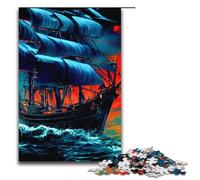 Puzzle per adulti 1000 pezzi nave pirata a vela decorazione per la casa puzzle giocattoli affare come regalo per tutta la famiglia 1000 pezzi (38x26 cm)