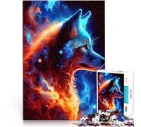 Puzzle per adulti 1000 pezzi nebbia animale lupo il puzzle 26 x 38 cm rafforza l'amore tra coppie, adatto per e ragazzi dai 14 anni in su