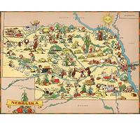 Puzzle per Adulti 1000 Pezzi Nebraska Mappa in Legno Jigsaw Puzzle Giochi USA of State Puzzle Map Decorare