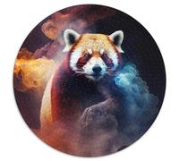 Puzzle per adulti, 1000 pezzi, Nebulosa del panda rosso, puzzle rotondi da 1000 pezzi per adulti, per decorare la casa, Natale e Capodanno per adolescenti, 67,5x67,5 cm.