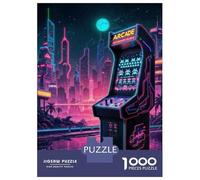 Puzzle Per Adulti 1000 Pezzi Neon Arcade Machine Retro Gaming Puzzle Per Adolescenti Giocattolo Decorazione Da Parete Decorazione Da Parete Regali Per Amici E Familiari 38x26cm/1000pcs