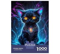 Puzzle Per Adulti 1000 Pezzi Neon Galaxy Kitten Puzzle Per Adulti Gioco Pratico Decorazione Perfetta Regali Unici Per Compleanno E Natale 52x38cm/1000pcs