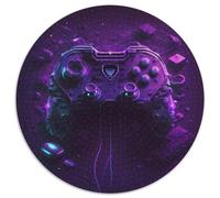 Puzzle per adulti 1000 pezzi Neon Game Puzzle rotondo 1000 pezzi Serata di giochi in famiglia, decorazione per la casa e regalo per l'allenamento del cervello 67,5x67,5 cm