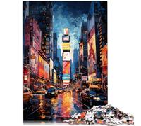 Puzzle per adulti, 1000 pezzi, Neon-New York Times Square, giochi educativi per la casa, puzzle per adolescenti dai 14 anni, 26 x 38 cm