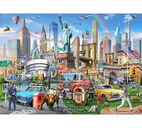 Puzzle per adulti 1000 pezzi New York City 70 x 50 cm puzzle per adulti gioco educativo sfida giocattolo 1000 pezzi puzzle per adulti bambini
