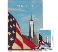 Puzzle per adulti 1000 pezzi New York City Bellissimo gioco di design Un'opera d'arte Regalo per compleanni Dimensioni 50x75cm