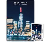 Puzzle per adulti 1000 pezzi New York Family Fun & Game Night Taglio di precisione Regalo per compleanni Dimensioni 50x75cm
