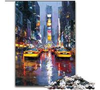 Puzzle per adulti 1000 pezzi New York Street Scene Giocattoli educativi per l'apprendimento Attività divertenti a casa, regalo di compleanno, regali di viaggio 26x38cm