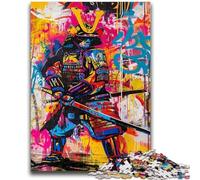 Puzzle per adulti 1000 pezzi Ninja Samurai dipinto a olio, adatto per età 14 e oltre Giochi educativi per la casa Giocattoli fai da te Opera d'arte Regalo 50X75CM