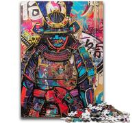 Puzzle per adulti 1000 pezzi Ninja Samurai dipinto a olio, adatto per età 14 e oltre Giochi educativi per la casa Giocattoli fai da te Opera d'arte Regalo 50X75CM