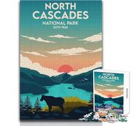 Puzzle per adulti 1000 pezzi North Cascades National PA Bellissimo gioco di design Un'opera d'arte Regalo per compleanni Dimensioni 50x75cm