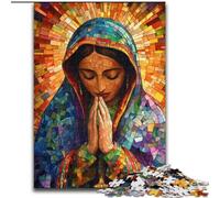 Puzzle per adulti 1000 pezzi Nostra Signora di Guadalupe in preghiera Giocattoli educativi per l'apprendimento Giochi per famiglie Adatto per la decorazione della scrivania (dimensioni 26x38cm)